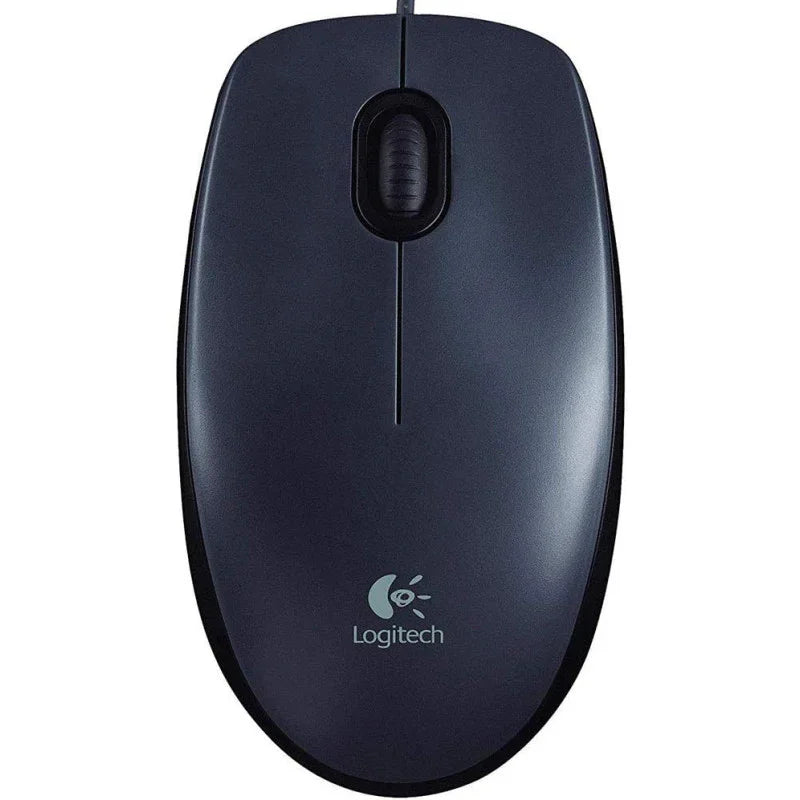 Logitech M90 Wired USB Mouse, 1000 DPI Optical Tracking, Ambidextrous PC/Mac/Laptop - Dark Grey - eBuy UAE